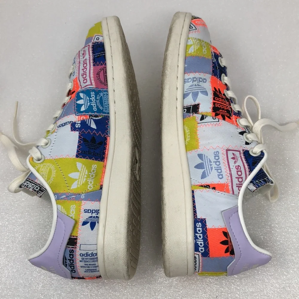 adidas Originals Sneakers Stan Smith Patchwork Trefoils  H03921 Size 6.5 - Picture 4 of 12